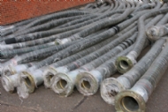 Click to enlarge - Heavy duty water suction/delivery hose. Also suitable for slurries and powders and mild chemicals/fertilisers. Flexible and tough for vacuum pumps and used in all water suction applications. Multiple wire helix and textile reinforced.