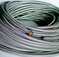 Click to enlarge - Long length propane cutting hose, with galvanised protective braid.