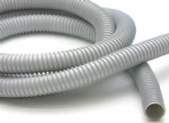 Click to enlarge - PVC suction hose for air, grains, powders, dust. Can be manufactured antistatic upon request. 
This ducting hose is made in black or grey colour. Smooth bore allows good rate of product flow and is highly flexible.